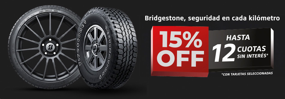 Promo Verano 2024 Bridgestone en Forlín Neumáticos. 15% OFF